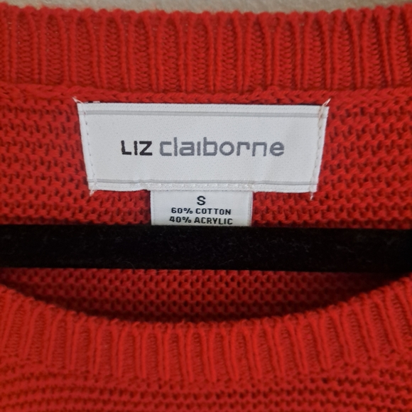 Liz Claiborne Red Button-Sleeve Tunic Sweater – Size Small - Picture 3 of 5